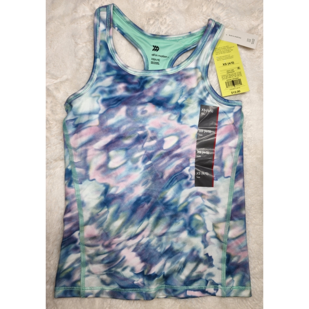 All In Motion Tank, Size XS, Size 4-5, Moisture Wicking, Kids Active Wear